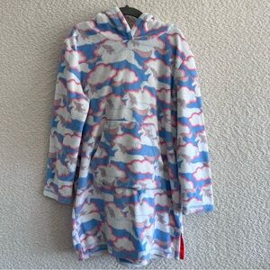 Mini Boden Terry Cloth Hoodie Swimsuit‎ Coverup Unicorns Dress Size 7-8 Years